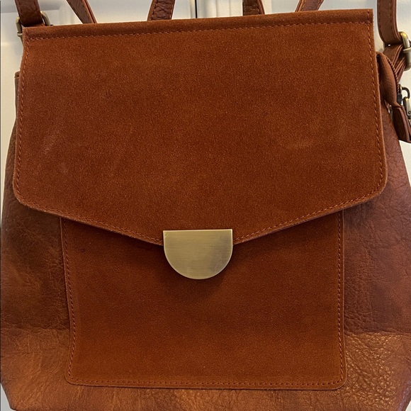 MODA LUXE CLAUDETTE vegan leather and genuine Suede backpack - Picture 2 of 4